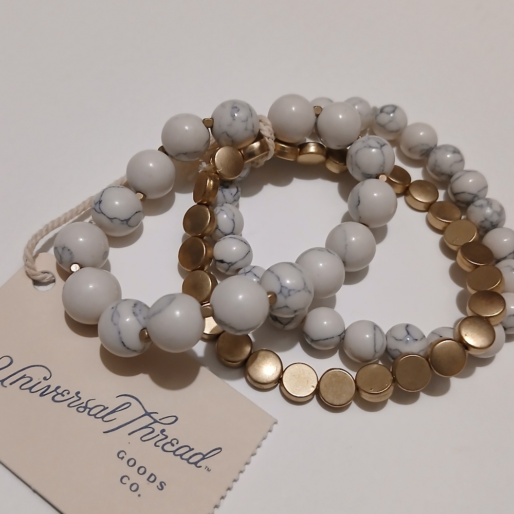 Universal Thread Genuine Stone Beads Layer Stretc… - image 5